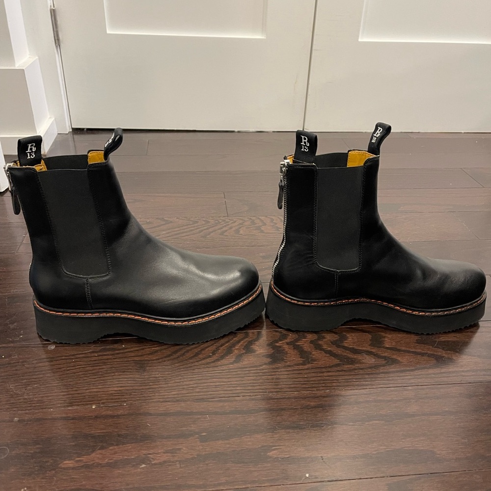 R13 Yellow and Black Leather Detail